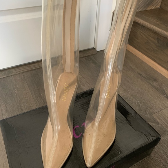 Transparent Calf Boots - Picture 2 of 5